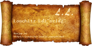 Loschitz László névjegykártya